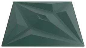 Painéis de parede 12 pcs 50x50 cm 3m² XPS estrela verde