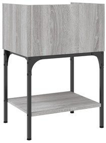 Mesas cabeceira 2pcs 40,5x31x60 deriv. madeira cinza sonoma