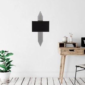 Candeeiro de Parede Modelo 614 – Preto e Prateado – 75 x 10 x 22 cm