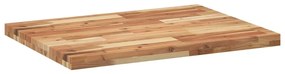Tampo de mesa retangular 100x60x4 cm madeira de acácia maciça