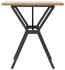 Mesa de jantar estrutura em Y 70x70x75,5 cm pinho/aço
