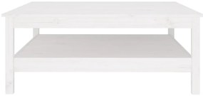 Mesa de centro 100x100x40 cm pinho maciço branco