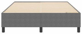Cama Box vidaXL Cinza Claro 140x200 cm em Tecido Cotelê