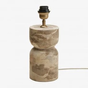 Base Para Lâmpada De Mesa Em Pedra Natural Diniz Mármore Bege Panther - Sklum