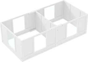 PawHut Caixa para filhotes para cães, com painéis claros, design de 2 compartimentos, para cães pequenos | Aosom Portugal