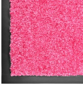 Tapete de porta lavável 90x150 cm rosa