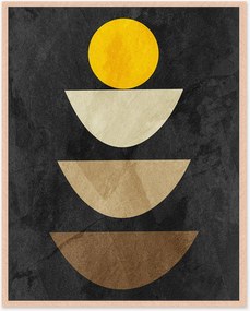 Impressão digital emoldurada Organic Shapes