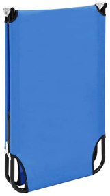 Espreguiçadeira/cama dobrável aço azul