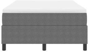 Cama Box Spring com Colchão Cinza Claro - 120 x 200 cm em tecido cordu