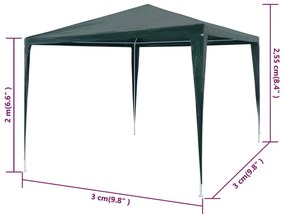 Tenda para festas 3x3 m PE verde
