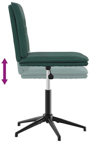 Cadeiras de jantar 4 pcs veludo verde-escuro