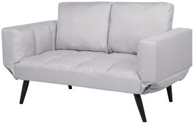 Sofá-cama em tecido cinzento claro BREKKE Beliani