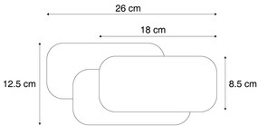 Candeeiro de Parede Moderno Preto Incl. LED Regulável em 3 Níveis - Dias Moderno