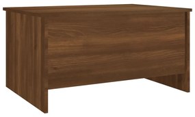 Mesa de Centro Beira Elevatória de 80 cm - Nogueira - Design Moderno