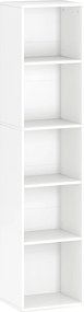 HOMCOM Estante 5 Níveis com Prateleiras Ajustáveis Branco 30x24x133,5 cm | Aosom Portugal