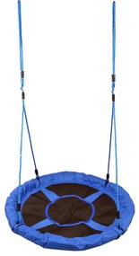 HOMCOM Baloiço para Criança tipo Ninho Baloiço Infantil Redondo acima de 3 Anos Carga Máx. 100 kg Ø100x180 cm Azul