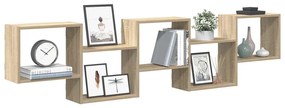 vidaXL Estante parede cúbica 5 compartimentos derivados madeira sonoma