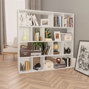 800360 vidaXL Divisória/estante 110x24x110 cm contraplacado branco