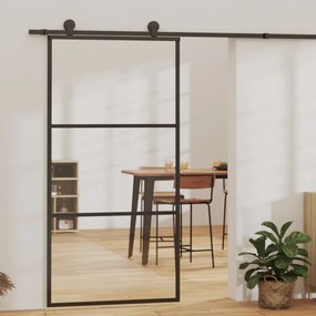 Porta deslizante c/ conj ferragens 102x205cm vidro ESG/alumÃnio