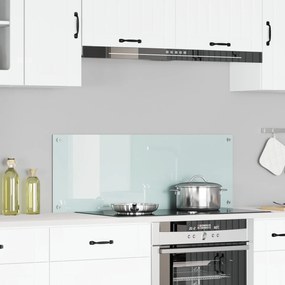 vidaXL Proteção de Cozinha Branco 110 x 40 x 0.6 cm vidro temperado
