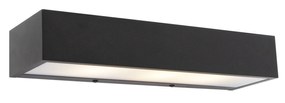 Candeeiro de parede design oblongo preto 35 cm - Houx Design
