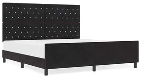 Cama vidaXL Preta 180x200 cm Veludo