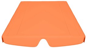 Toldo suplente p/ baloiço de jardim 150/130x105/70 cm laranja