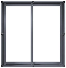 Vaso/floreira 80x80x40 cm aço laminado a frio antracite