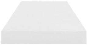 Prateleiras de parede suspensas 2 pcs 60x23,5x3,8cm MDF branco