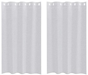 Cortinas 2 pcs Cinzento-claro 140 x 175 cm Poliéster