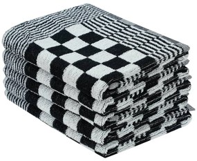 Conjunto de panos de cozinha 20 pcs algodão preto e branco