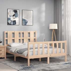 Cama sem colchão 140x190 cm madeira de pinho maciça
