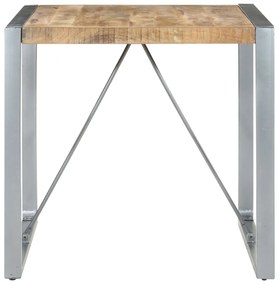 Mesa de jantar 80x80x75 cm madeira de mangueira áspera