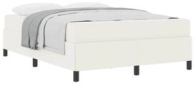 Estrutura da Cama Creme 140 x 200 cm Tecido de veludo côtelé