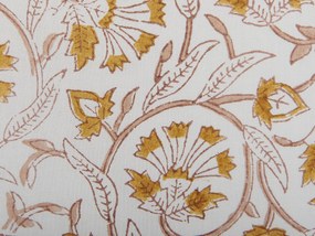 Conjunto de 2 almofadas decorativas com padrão floral em algodão branco e amarelo 45 x 45 cm CALATHEA Beliani