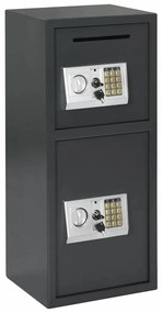 vidaXL Cofre Electrónico Digital Cinza Escuro 35x31x80 cm Aço