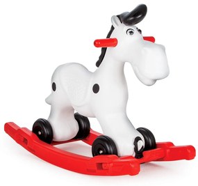 Cavalo de Baloiço Bob Gallop branco/vermelho