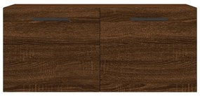 Armário parede 80x36,5x35cm derivados madeira carvalho castanho