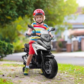 Moto elétrica para crianças 12 V Honda para crianças dos 3 aos 6 anos, com música e faróis brancos