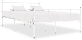 vidaXL Estrutura de cama 140x200 cm metal branco