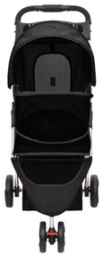 Carrinho dobrável para cães 80x46x98 cm tecido oxford preto