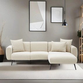 Sofá de Canto Side – Creme – 252 cm