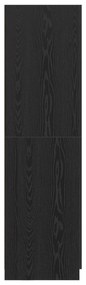 Guarda-roupas Preto Carvalho 80x51x180 cm Madeira de engenharia