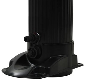 Chuveiro solar dobrável 214 cm 23 L preto