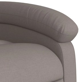 Poltrona elevatória de massagens tecido cinzento-acastanhado