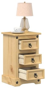 vidaXL Mesa de cabeceira Corona 35x32,5x58 cm madeira de pinho maciça