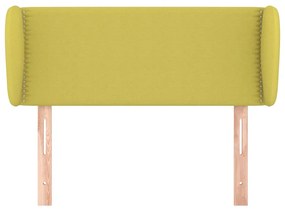 Cabeceira de cama c/ abas tecido 93x23x78/88 cm verde