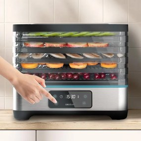 Desidratador de alimentos VitaDry Pro com 5 bandejas reguláveis ​​em altura, display digital, tempo regulável até 48 horas e temperatura regulável ent