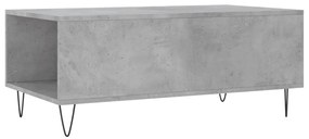 Mesa de centro 90x50x36,5 cm derivados madeira cinzento cimento