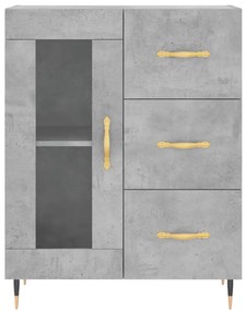 Armário alto 69,5x34x180 cm derivados de madeira cinza cimento